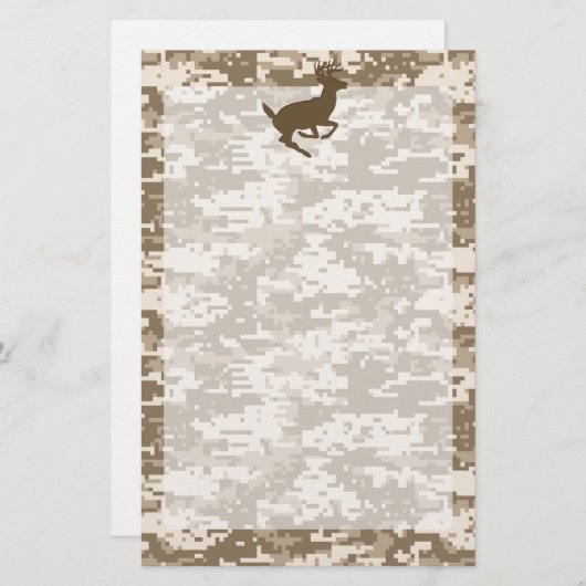 Desert Digital Camouflage Deer Camo Pattern Briefpapier (Voorkant / Achterkant)