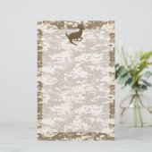 Desert Digital Camouflage Deer Camo Pattern Briefpapier (Staand voorkant)