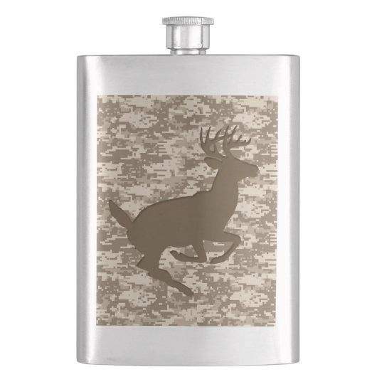 Desert Digital Camouflage Deer Camo Pattern Flacon (Voorkant)