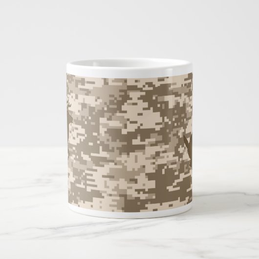 Desert Digital Camouflage Deer Camo Pattern Grote Koffiekop (Voorkant)