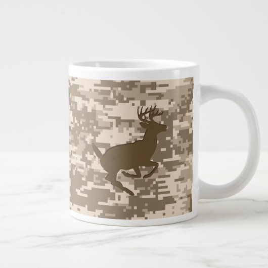 Desert Digital Camouflage Deer Camo Pattern Grote Koffiekop (Rechts)