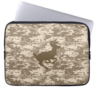 Desert Digital Camouflage Deer Camo Pattern Hoesje Laptop Sleeve