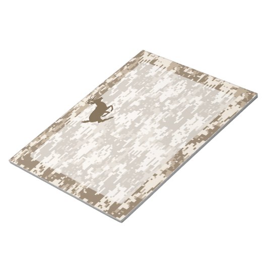 Desert Digital Camouflage Deer Camo Pattern Notitieblok (Schuin)