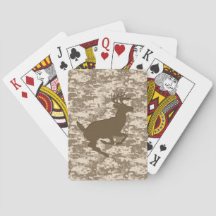 Desert Digital Camouflage Deer Camo Pattern Pokerkaarten