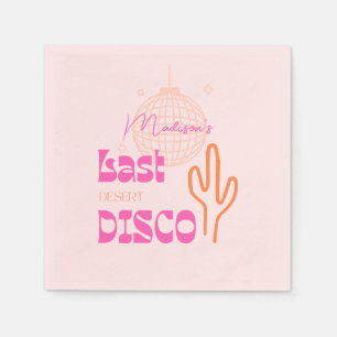 Desert Disco Bachelorette Party Pink & Oranje Servet