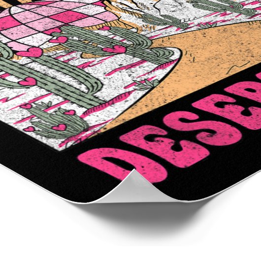 Desert Disco Bride Squad Bruidsfeest Bachelorette Poster (Hoek)