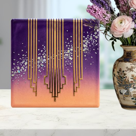 Desert Disco Lattice CrystalOmbre Diamond & Orange Tegeltje