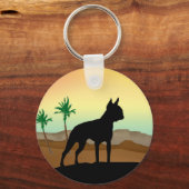 Desert Dog Boston Terrier Sleutelhanger (Voorkant)
