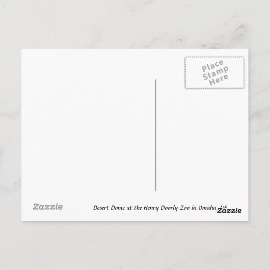Desert Dome Briefkaart (Achterkant)