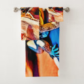 Desert Dragon Lizard Design Bad Handdoek (Insitu)