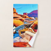 Desert Dragon Lizard Design Bad Handdoek (Handdoek)