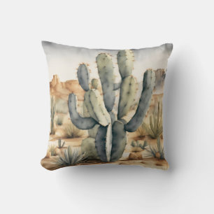 Desert Dreams Cactus Waterverf Decoratief Kussen