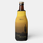 Desert Dreams Golden Sunset Cactus Phoenix Arizona Flesjeskoeler (Fles Voorkant)