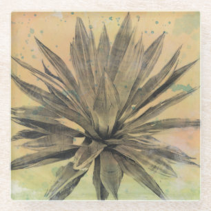 Desert Dreams   Groen Plant Glazen Onderzetter