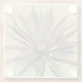 Desert Dreams | Groen Plant Glazen Onderzetter (Achterkant)