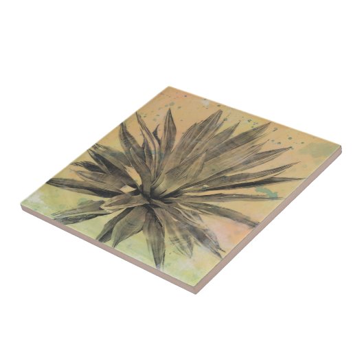 Desert Dreams | Groen Plant Tegeltje (Zijkant)