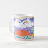 Desert Dreamscape Abstracte Mok – Levendig (Voorkant links)