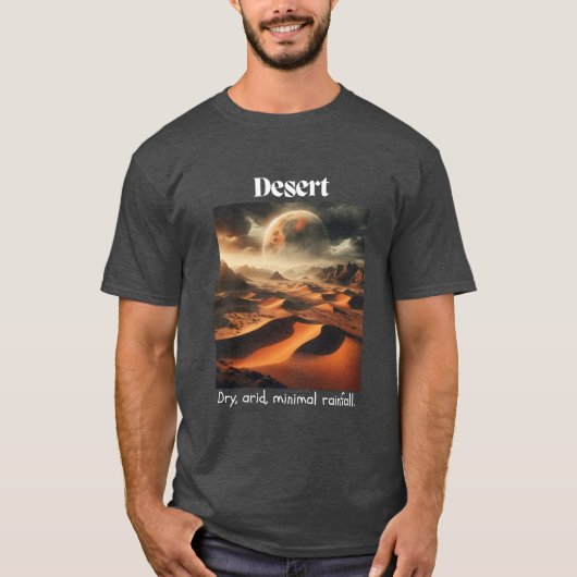 Desert Dry Arid Charcoal Heather T-shirt (Voorkant)