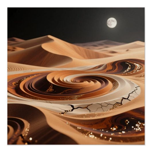 Desert Dunes Art Poster (Voorkant)