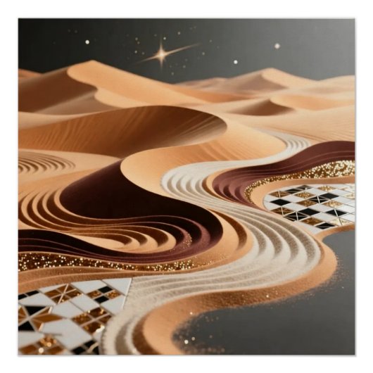 Desert Dunes Art Poster (Voorkant)