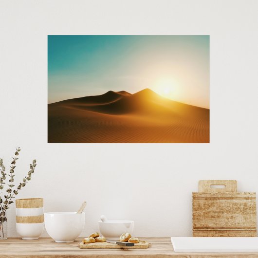 Desert Dunes Sunset Mood Art Poster (Keuken)