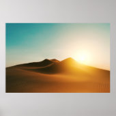Desert Dunes Sunset Mood Art Poster (Voorkant)