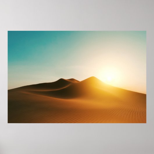 Desert Dunes Sunset Mood Art Poster (Voorkant)