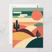 Desert Dusk Abstract Briefkaart (Voorkant / Achterkant)