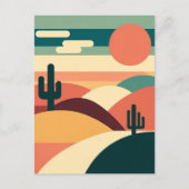 Desert Dusk Abstract Briefkaart (Voorkant)