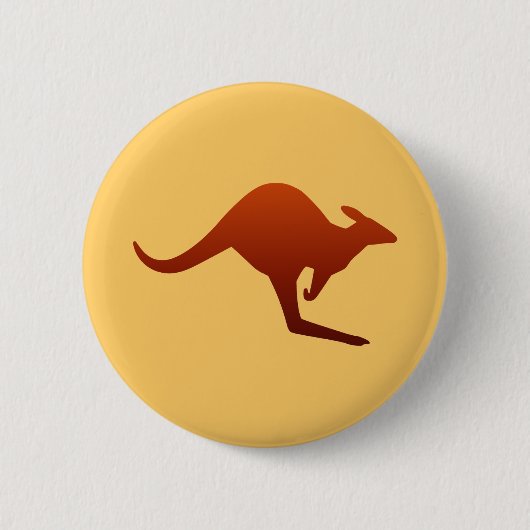 Desert Earth Tone Kangaroo Silhouette Ronde Button 5,7 Cm (Voorkant)