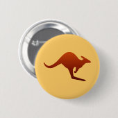Desert Earth Tone Kangaroo Silhouette Ronde Button 5,7 Cm (Voorkant /achterkant)