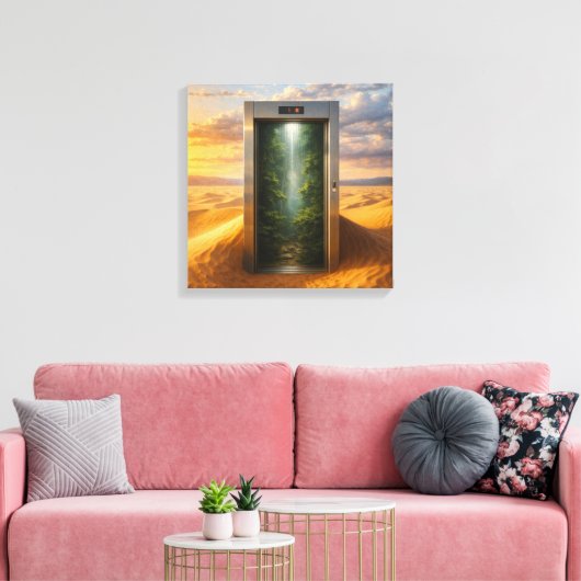 Desert Elevator Canvas Afdruk (Insitu (Woonkamer))