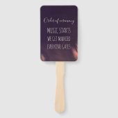 Desert elopement boho grappig hemelse huwelijk handwaaier (Voorkant)