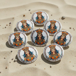 Desert Empress Ronde Button 3,2 Cm