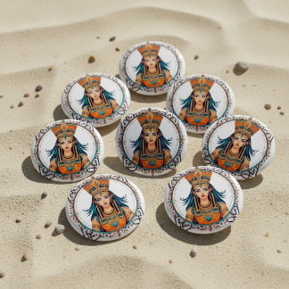 Desert Empress Ronde Button 3,2 Cm