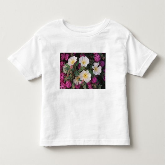 Desert Evening Primrose en Desert Sand Verbena Kinder Shirts (Voorkant)