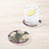 Desert Evening Primrose en Desert Sand Verbena Zandsteen Onderzetter (Zijkant)