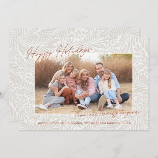 Desert Floral Feestdagenkaart (Voorkant / Achterkant)