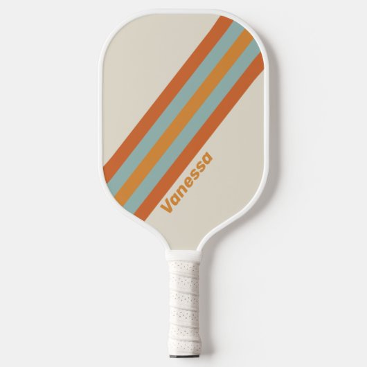  Desert Flower Stripes met naam Pickleball Paddle (Voorkant)