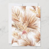 Desert Flowers Baby shower Invitation Boho Palm Kaart (Achterkant)