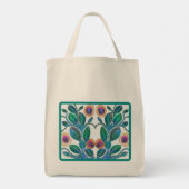 Desert flowers, mirror design, personalized  tote bag (Achterkant)
