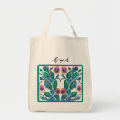 Desert flowers, mirror design, personalized  tote bag (Voorkant)