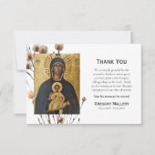 Desert Flowers Theotokos Icon Orthodoxe begrafenis Bedankkaart (Voorkant)