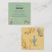 Desert Flowers Western Wedding Enclosure Card Informatiekaartje (Voorkant / Achterkant)