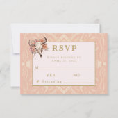 Desert Flowers Western Wedding Response RSVP Card Kaartje (Voorkant)