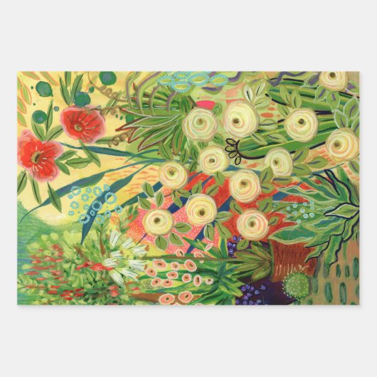 Desert Garden Wrapping Paper Flat Sheet Set van 3 (Voorkant 3)