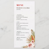 Desert gedroogde bloemen romantisch boho menu (Voorkant)