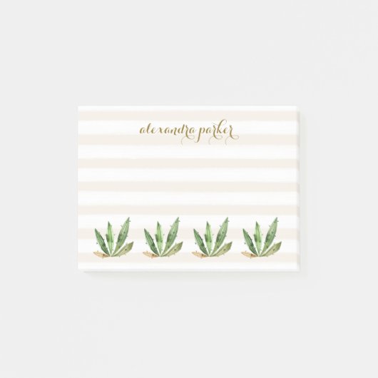 Desert Glam | Neutrale strepen Post-it® Notes (Voorkant)