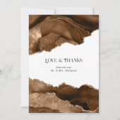 Desert Gold Agaat Bruiloft Bedankkaart (Voorkant)