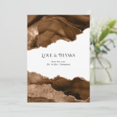 Desert Gold Agaat Bruiloft Bedankkaart (Staand voorkant)